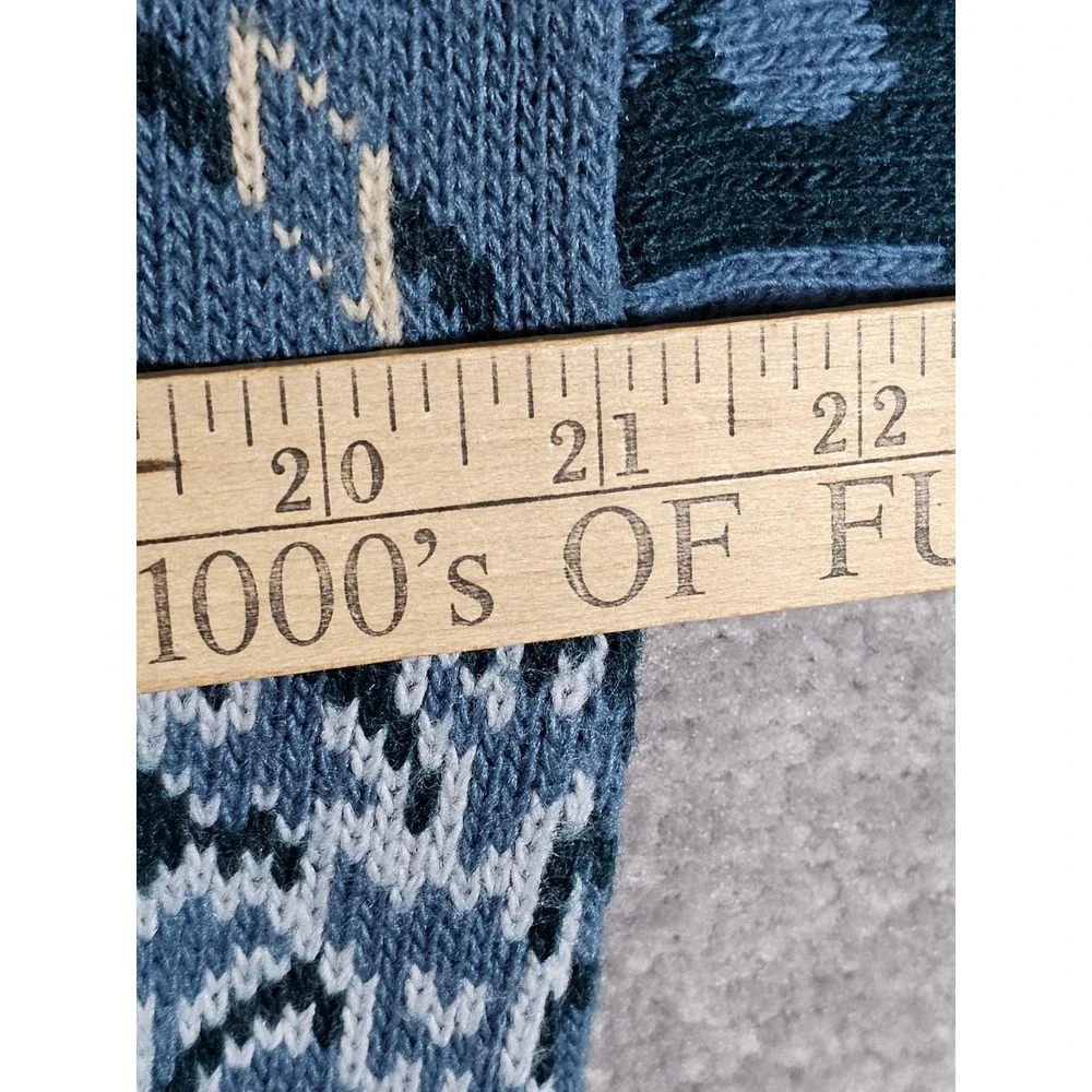 Vintage Sweater Exchange Fair Isle Sweater Mens Size Medium Blue Green USA Made - Picture 5 of 6